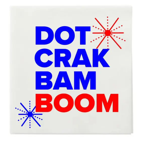 Dot Crak Bam Boom Cocktail Napkins