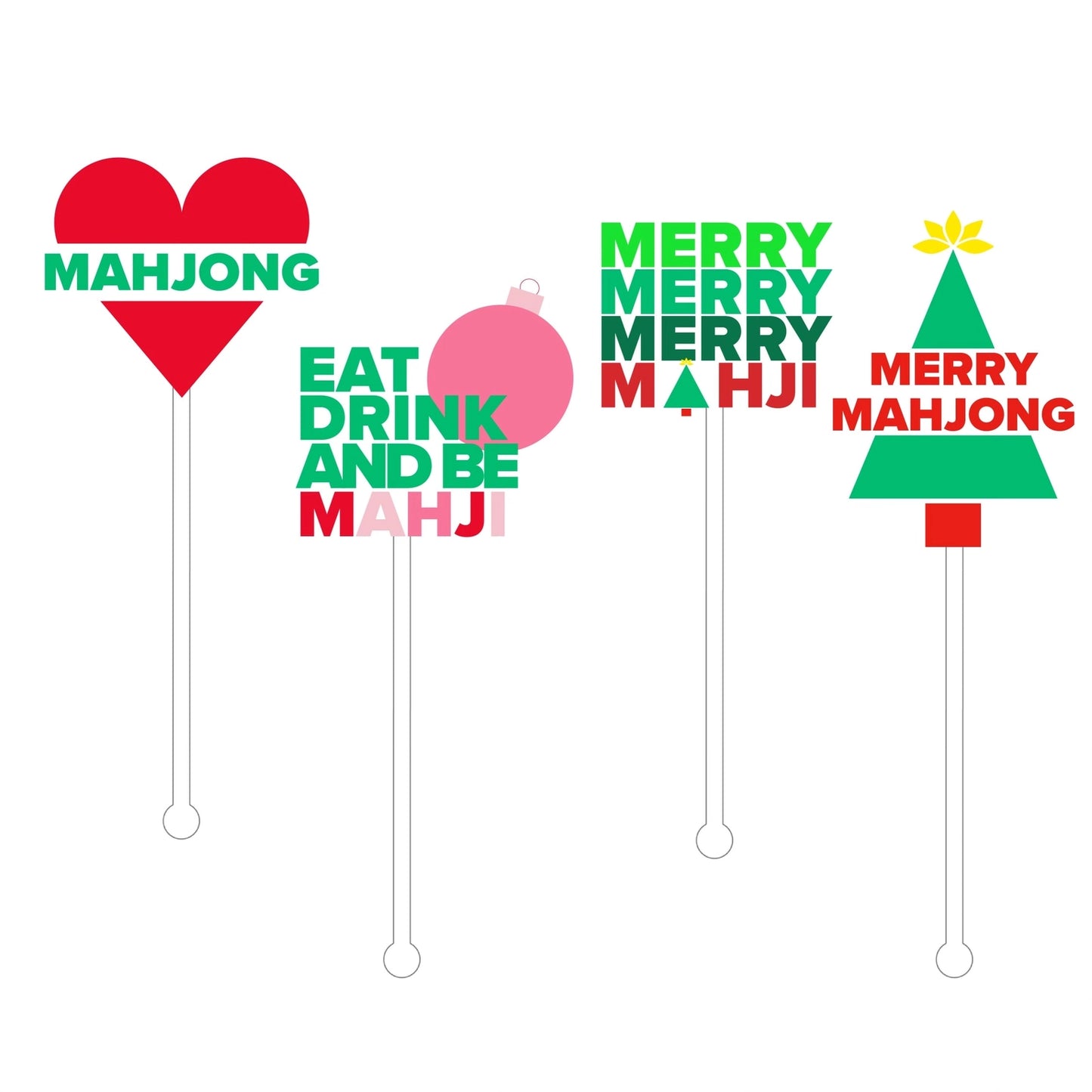Christmas Acrylic Stir Sticks