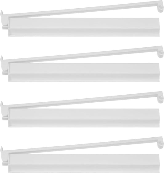 Opaque White Acrylic Tile Racks with Pushers (set of 4)