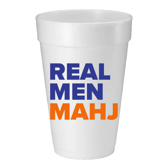"Real Men Mahj" Foam Cups