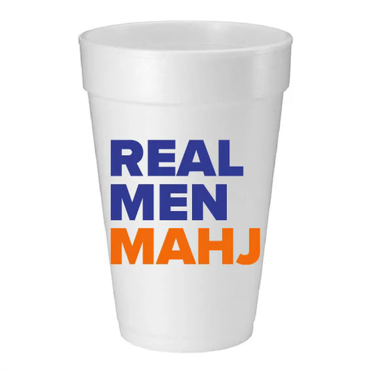 "Real Men Mahj" Foam Cups